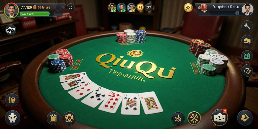 Tampilan gameplay QiuQiu yang seru dan mendebarkan.