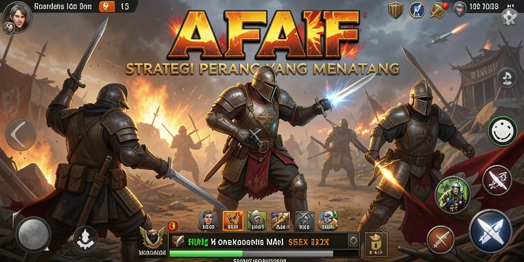 Screenshot menampilkan pertempuran strategis yang mendebarkan di AFAF.