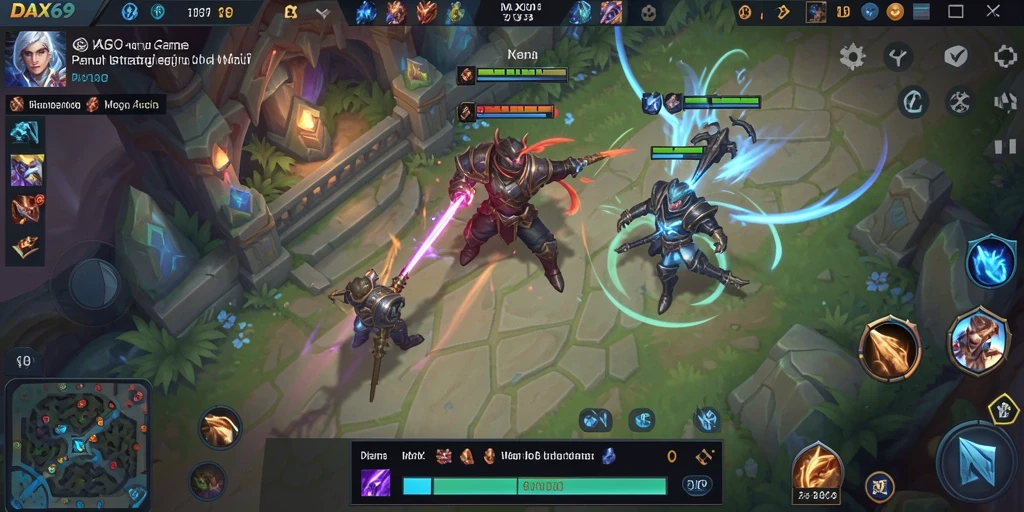 Gameplay seru di DAX69 dengan pertempuran intens.