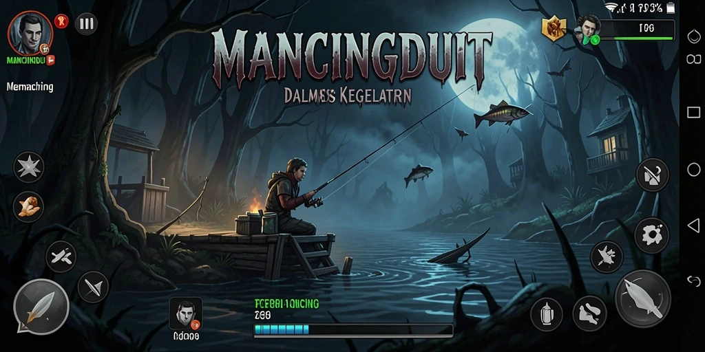 Screenshot utama menampilkan gameplay mencekam dari MANCINGDUIT.
