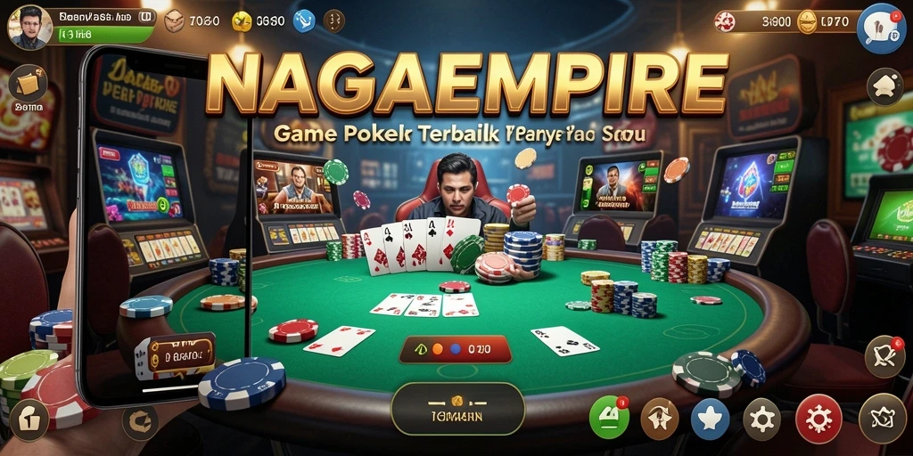 Screenshot NAGAEMPIRE menampilkan pengalaman bermain Poker yang seru dan interaktif.