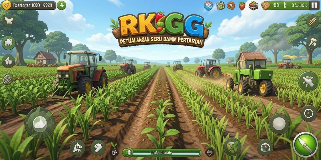 Tampilan gameplay RKGG yang menarik dalam dunia pertanian.