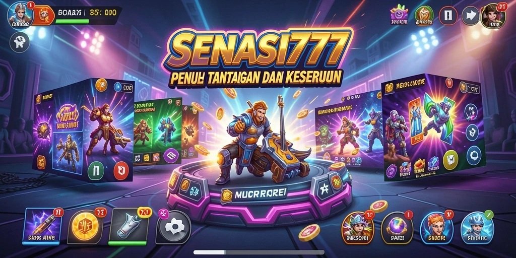 Tampilan dinamis dari gameplay SENSASI777 yang menarik dan penuh aksi.